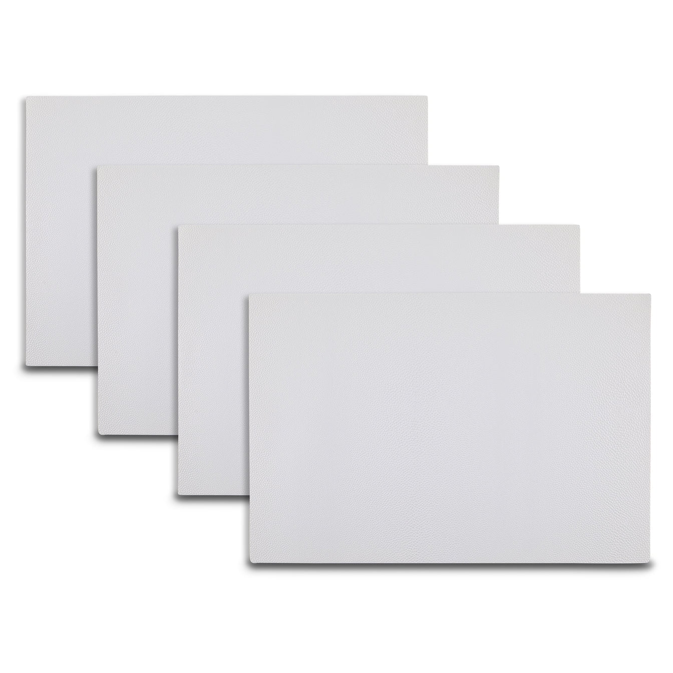 Ala Carte by Dainty Home Lucerne Patent Pebbled Textured Faux Leather Placemats – Set of 4, Reversible, Non-Slip, Washable, Heat & Tear Resistant – 12x18 in Dining Table Mats