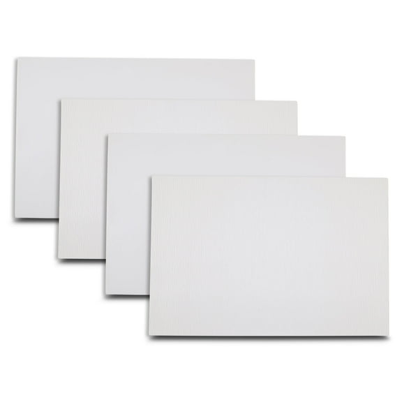 Ala Carte by Dainty Home Ridges Textured Faux Leather Placemats – Set of 4, Reversible, Non-Slip, Washable, Heat & Tear Resistant – 12x18 in Dining Table Mats