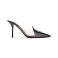 thumbnail image 1 of Alaïa Pointed Toe Slippers In Calf And Patent Leather Black (Women's), 1 of 3
