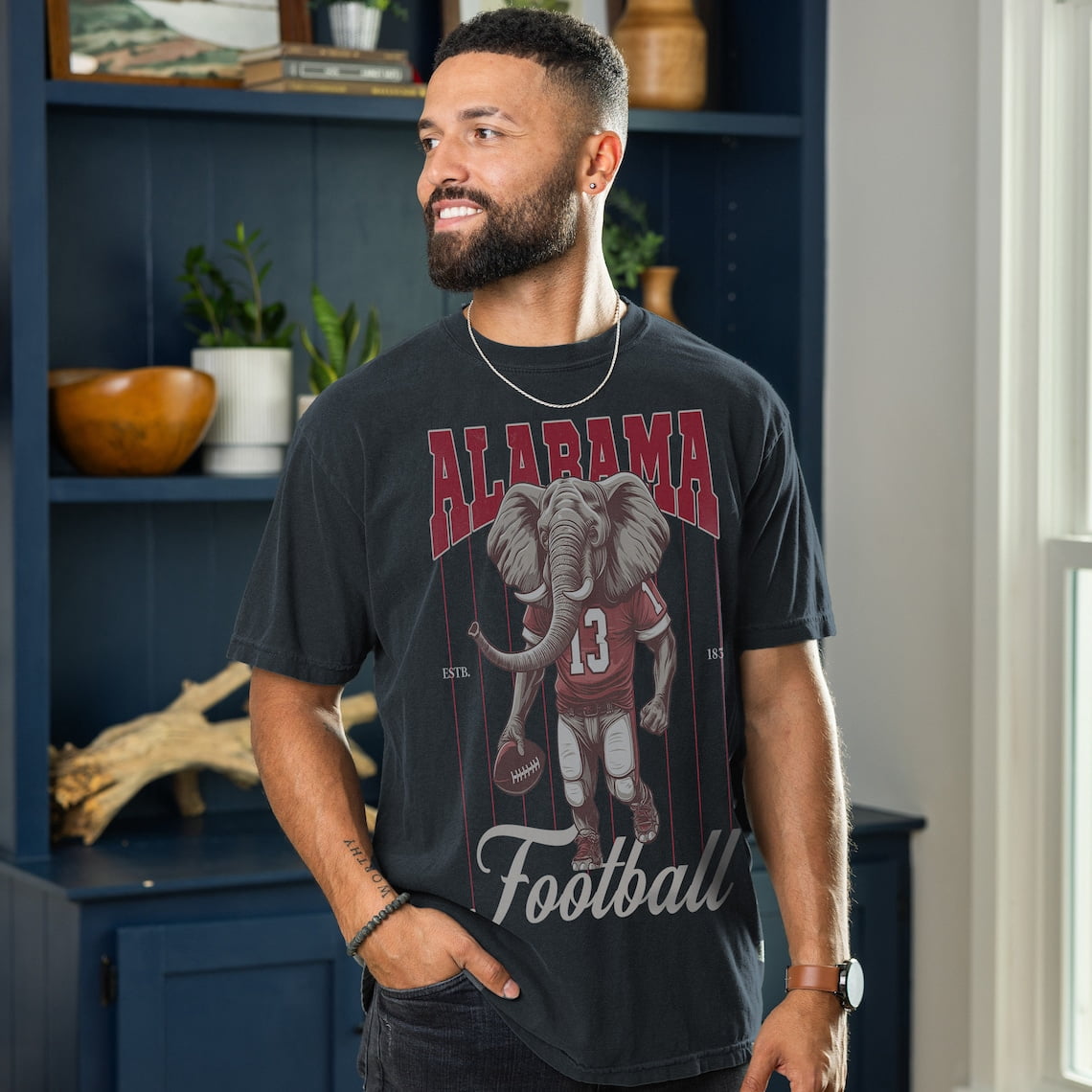 Ala.ba.ma Football TShirt, Vintage Pinstripes Jersey Graphic Tee, Gift