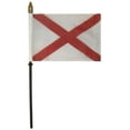 thumbnail image 1 of Alabama 4"x6" Flag Desk Table Set Wooden Stick Staff, 1 of 1