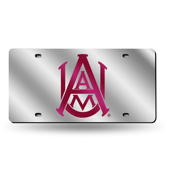 Alabama A&M Bulldogs Mirrored Laser Cut License Plate Laser Tag