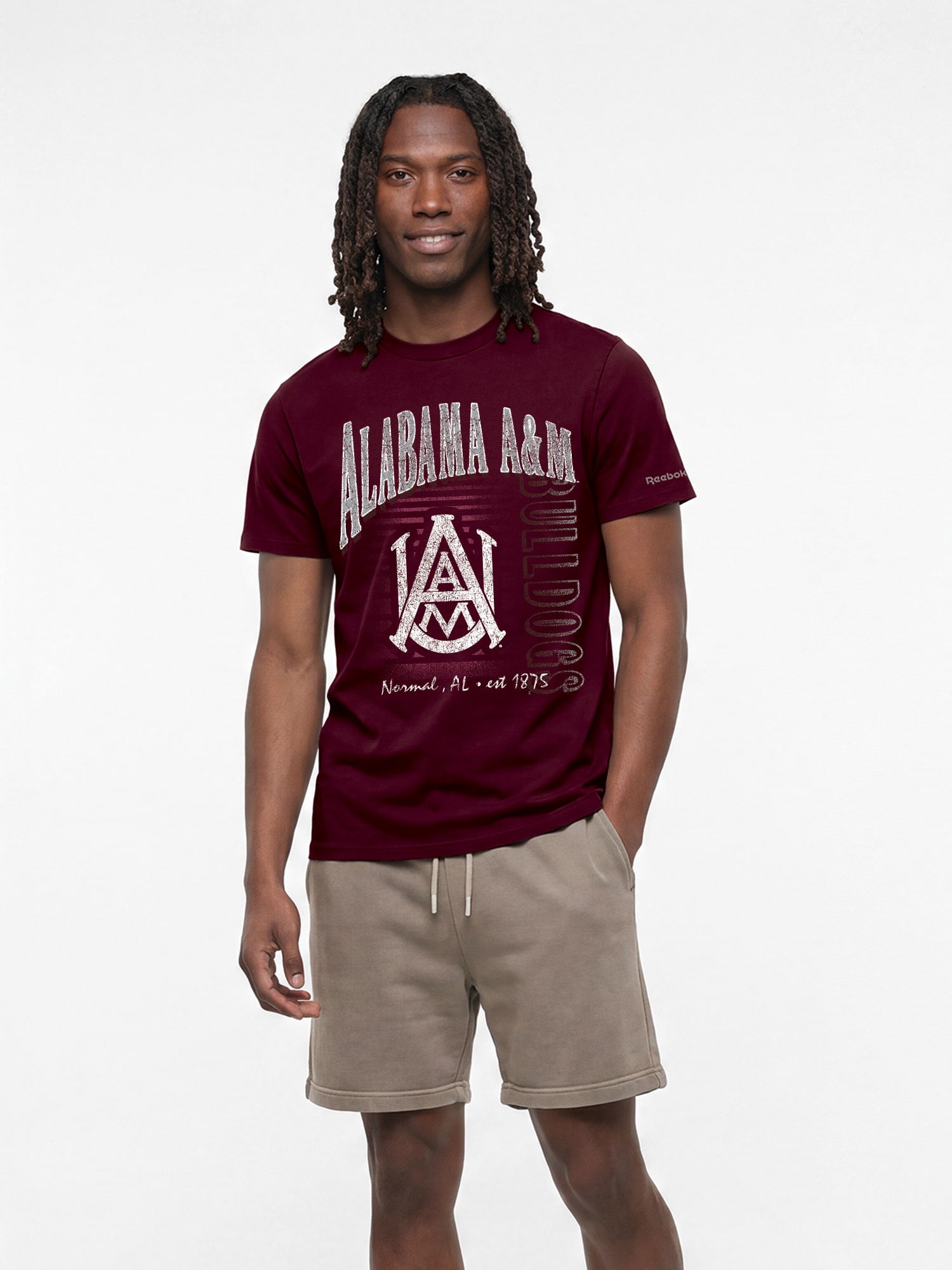 Alabama A&M Bulldogs Reebok Mens Crew Neck Short Sleeve T-Shirt