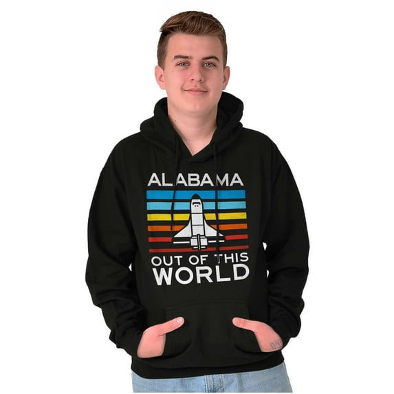 Alabama AL Out Of This World Rocket Unisex Plus Fleece Graphic Hoodie Brisco Brands 2X