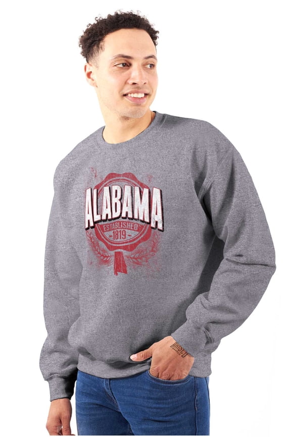 Alabama Athletic Block Letters Cool Sweatshirt for Men or Women Brisco Brands S