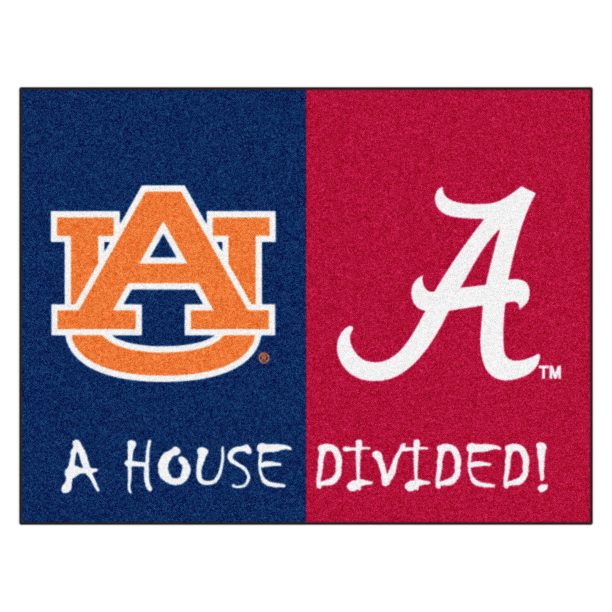 Alabama Auburn House Divided Rug 33.75"x42.5"
