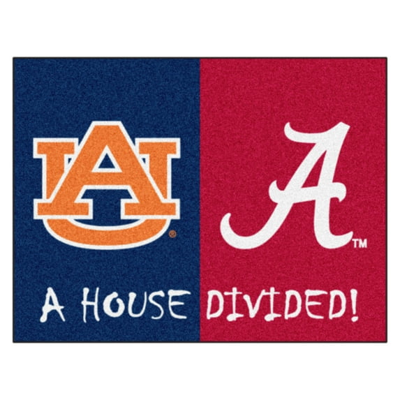 Alabama - Auburn House Divided Rug 33.75"x42.5"