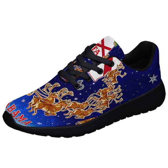 Alabama ChriStas Santa Is Coming To Alabama Shoes Sneakers Black Size 3.5