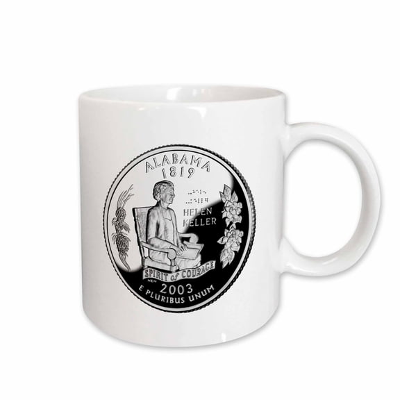 3drose, Alabama Collectible Quarter, 15oz Mug