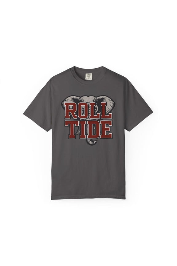 Alabama Collegiate Inspired Elephant Shirt, State Pride Roll Tide Graphic Design Comfort Colors Unisex Cotton T-Shirt, Size S-3XL