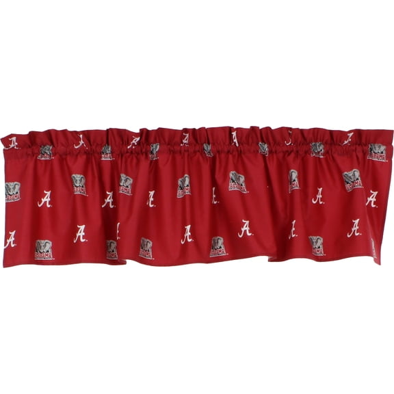 Alabama Crimson Tide 100% Cotton, 84" x 15" Curtain Valance, 1 Panel