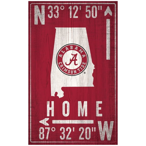 Alabama Crimson Tide 11" x 19" Coordinate Sign