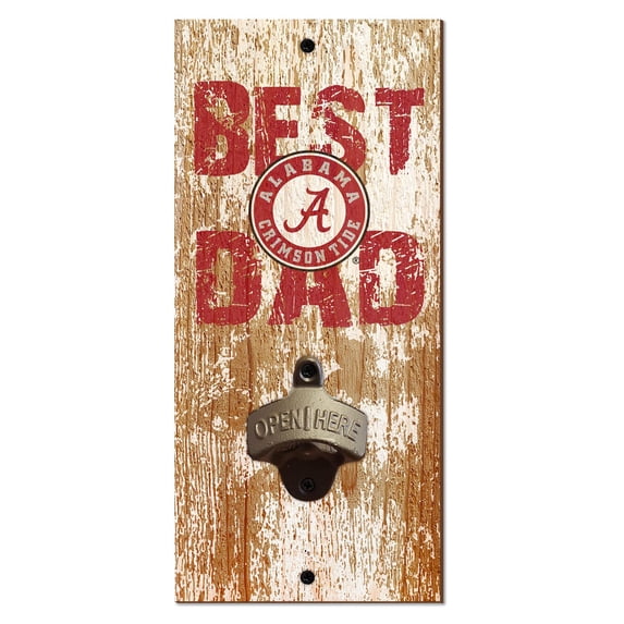 Alabama Crimson Tide 5'' x 12'' Best Dad Bottle Opener