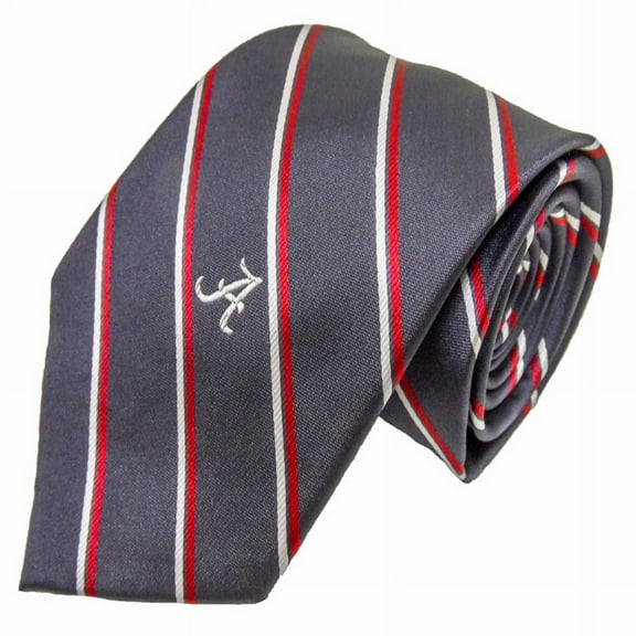 Alabama Crimson Tide Charcoal Stripe Necktie - Donegal Bay - Unisex - One Size
