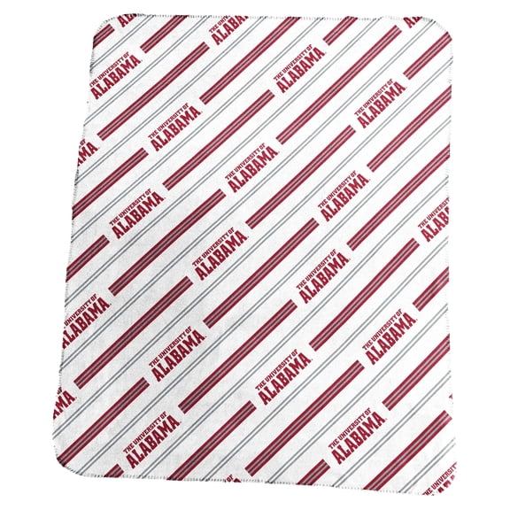 Logo Brands Alabama Crimson Tide 50" x 60" Classic Vertical Stripe Fleece Throw Blanket