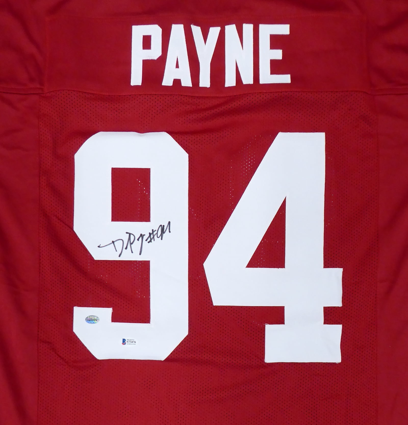 Alabama Crimson Tide Daron Payne Autographed Red Jersey Beckett BAS ...