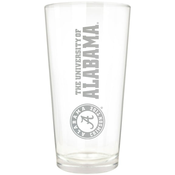 Alabama Crimson Tide Etched 16oz. Vertical Rally Cry Pint Glass