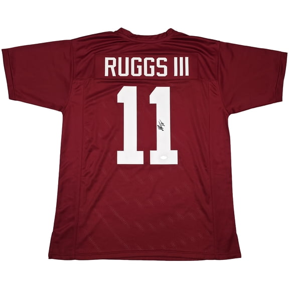 Alabama Crimson Tide Henry Ruggs III Autographed Maroon Jersey Beckett BAS Stock #256889