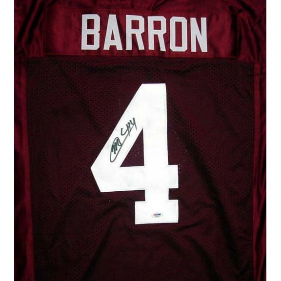 Alabama Crimson Tide Mark Barron Autographed Red Jersey PSA/DNA RookieGraph 29382