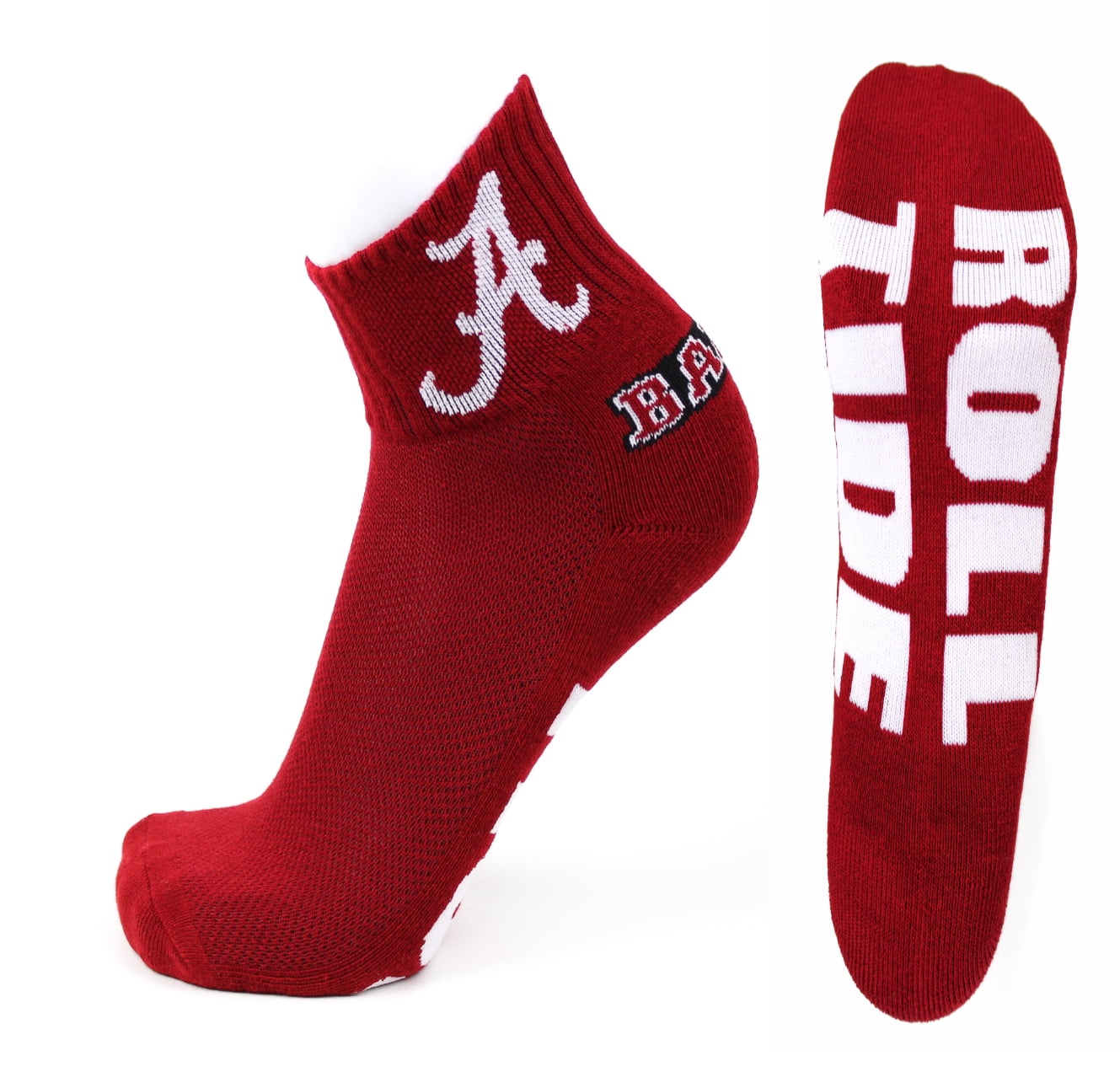 Alabama Crimson Tide Red Quarter Sock Donegal Bay Unisex One Size