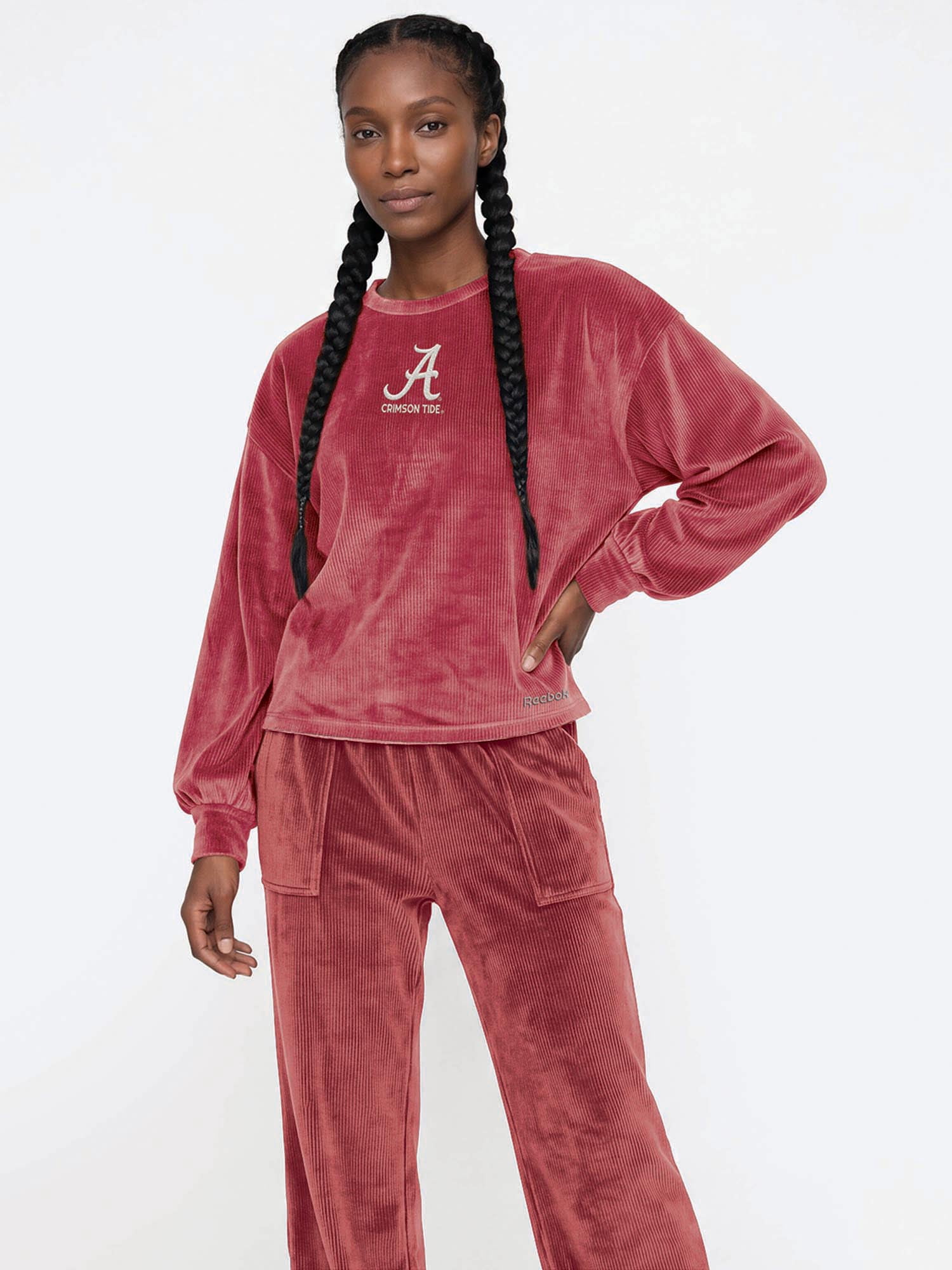 Alabama Crimson Tide Reebok Womens Crew Neck Pullover with Balloon Sleeves