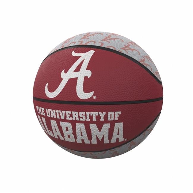 Alabama Crimson Tide Repeating Logo Mini-Size Rubber Basketball