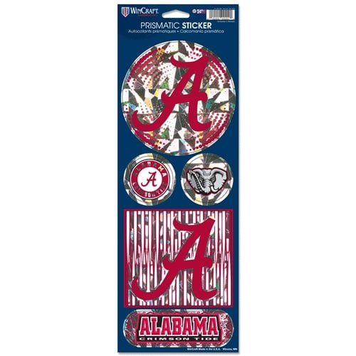 Alabama Crimson Tide Stickers Prismatic