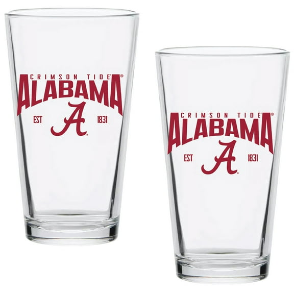 Alabama Crimson Tide Two-Pack 16oz. Established Pint Glass Set