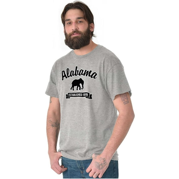Alabama Cute Elephant Souvenir AL Men's Graphic T Shirt Tees Brisco Brands X