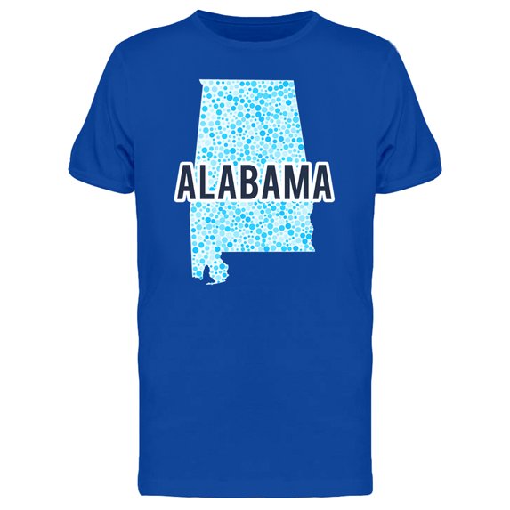 Alabama Dotted Map Ts Tee Men's -Image by Shutterstock