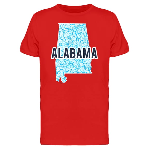 Alabama Dotted Map Ts Tee Men's -Image by Shutterstock