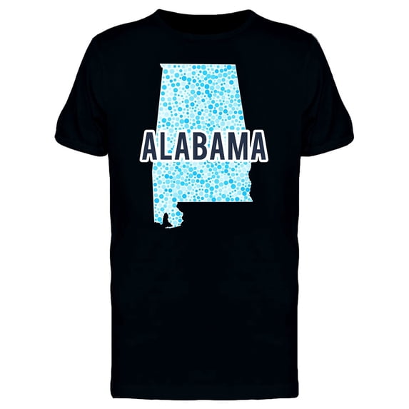 Alabama Dotted Map Ts Tee Men's -Image by Shutterstock