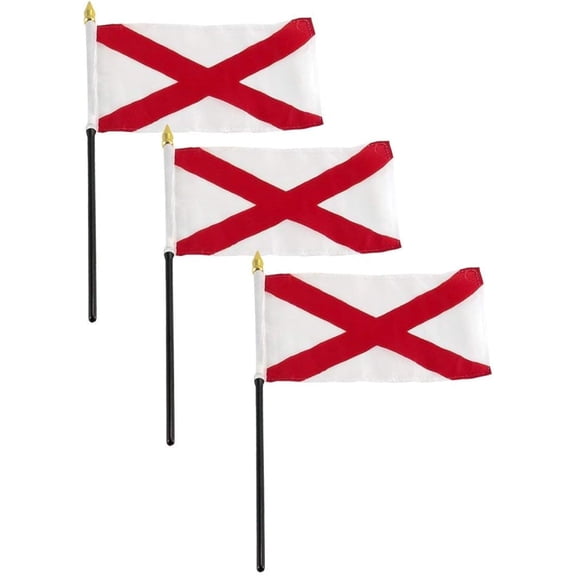 Alabama Flag 4 x 6 inch (3 PK)