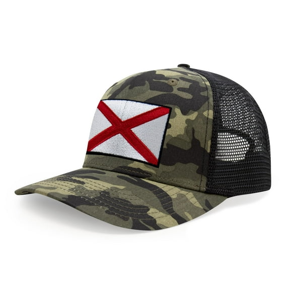 Alabama Flag Hat for Men and Women – Snapback Trucker Baseball Cap by International Tie (Camouflage)