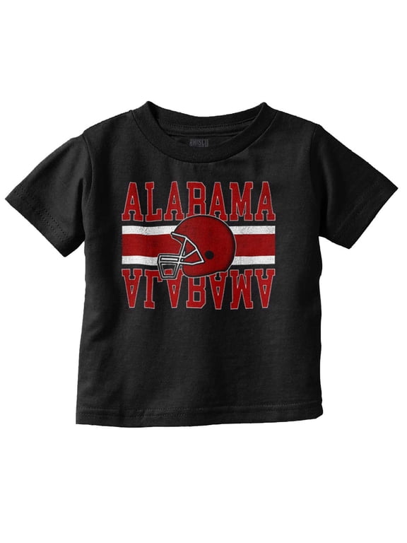 Alabama Football Helmet AL Sports Fan Toddler Kids Crew Neck Graphic T-Shirt Brisco Brands 5T