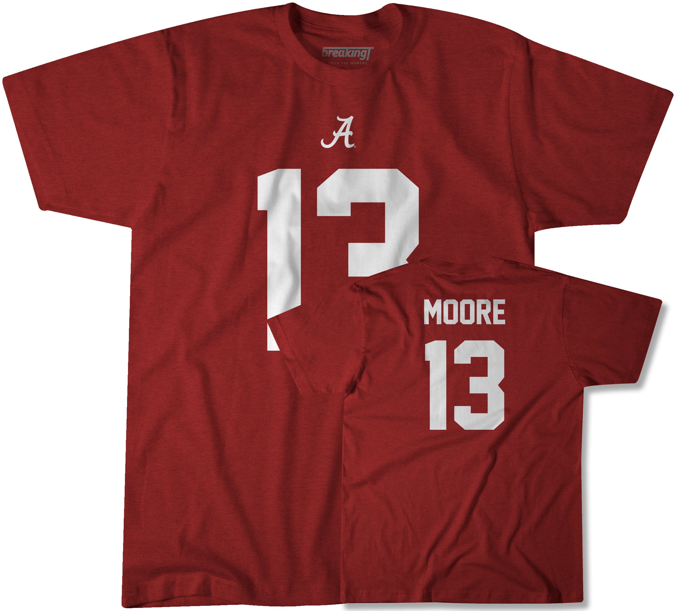 Alabama Football Malachi Moore 13 Sport Tshirt, Gift For Sport Fan