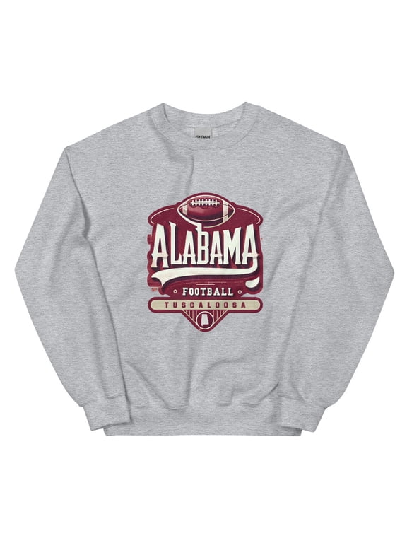 Alabama Football Retro Vintage Unisex Sweatshirt (Sport Grey, S)
