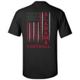 thumbnail image 1 of Alabama Football Team Color Crimson American Flag Mens Short Sleeve T-shirt Graphic Tee-Black-2XL, 1 of 4