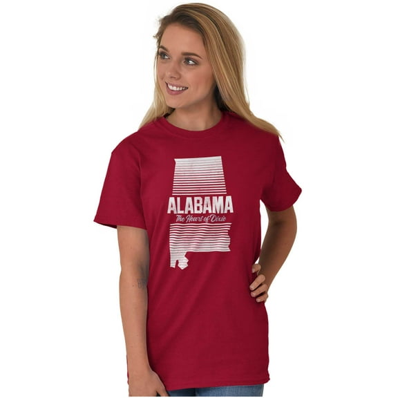 Alabama Heart of Dixie AL Native Men's Graphic T Shirt Tees Brisco Brands L