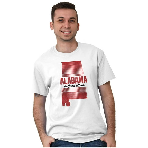 Alabama Heart of Dixie AL Native Men's Graphic T Shirt Tees Brisco Brands S