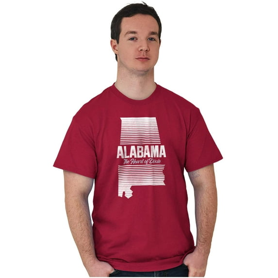 Alabama Heart of Dixie AL Native Plus Size Crewneck Graphic Tee Shirt Brisco Brands 2X