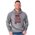 thumbnail image 1 of Alabama Heart of Dixie AL Native Unisex Plus Fleece Graphic Hoodie Brisco Brands 2X, 1 of 5