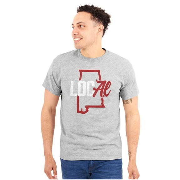 Alabama Local State Shaped Pun Cute Plus Size Crewneck Graphic Tee Shirt Brisco Brands 2X