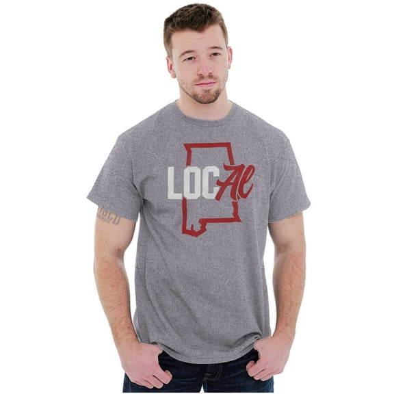 Alabama Local State Shaped Pun Cute Men's Graphic T Shirt Tees Brisco Brands L