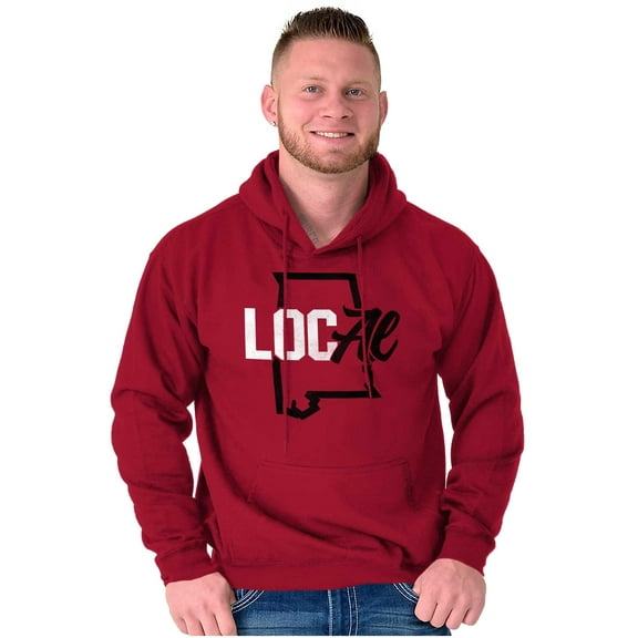Alabama Local State Shaped Pun Cute Unisex Plus Fleece Graphic Hoodie Brisco Brands 2X