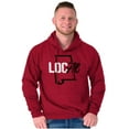thumbnail image 1 of Alabama Local State Shaped Pun Cute Unisex Plus Fleece Graphic Hoodie Brisco Brands 4X, 1 of 4