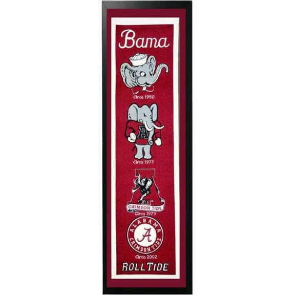 Alabama Logo History Felt Banner 14 x 37
