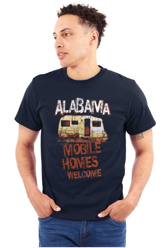 Alabama Mobile Homes Welcome Funny Men's Graphic T Shirt Tees Brisco Brands L
