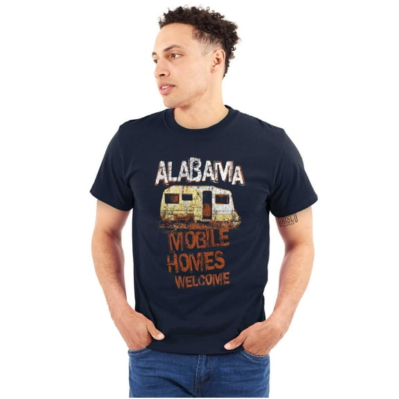 Alabama Mobile Homes Welcome Funny Men's Graphic T Shirt Tees Brisco Brands L