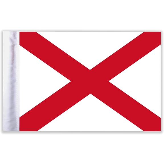 Alabama Motorcycle Flag 6"x9" | Durable Cotton-Poly Blend | Double-Sided & Double-Stitched | 1/2" Sleeve for 9" Poles | Wind-Resistant for Highway Speeds | Made in USA | Motorcycle Flag Accessory